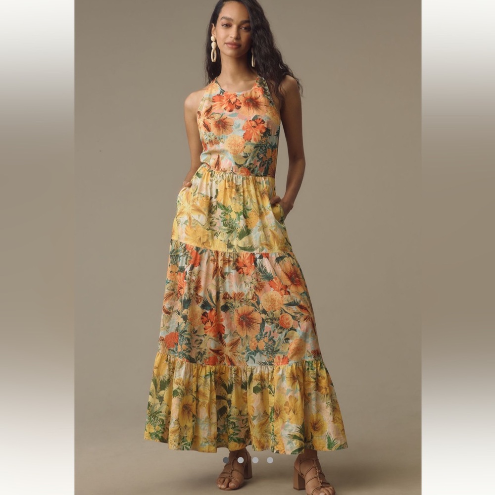 Pilcro || Anthropologie || Floral Tiered Maxi Dress